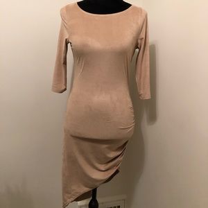 Windsor Suede hi-lo Dress / Nude sz L